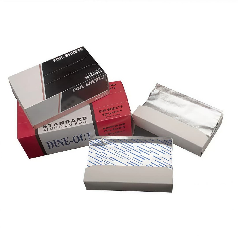 Customized Professional Pre-Cut Aluminum Foil Paper for Restaurant Takeout Food Packaging